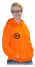 TFT Pullover Hoodie orange mit Kapuze, S bis 3XL