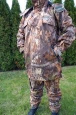 Mikado Wetterbekleidung Latzhose + Jacke camouflage atmungsaktiv, Gr. L