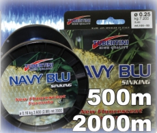 Tubertini Schnur Navy Blue sinkend 2000m Großspule 0.14mm, Abverkauf