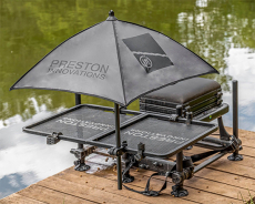 PRESTON OFFBOX GREY BAIT BROLLY, Modell 2023