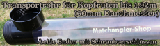 Transportrohr Competition für Kopfruten bis 1,90m, 60mm Durchmesser, Drehverschluss