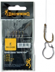 Browning Feeder Trophy Fish Vorfachhaken, Madenring, 75cm, 6 Stück, Gr. 12, Abverkauf