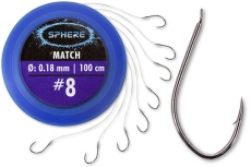 Browning Sphere Match black nickel Haken gebunden 100cm 8 Stück, Abverkauf