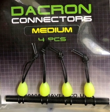 Maver MV-R Dacron Connector small, medium, large für Hohlgummis, 4 Stück