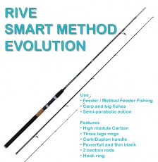Rive Smart Method Evolution Feederrute 3.30m, 60gr. Wurfgewicht, 3 Carbonspitzen
