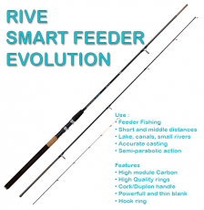 Rive Smart Feeder Evolution Feederrute 3.30m, 60gr. Wurfgewicht, 3 Carbonspitzen