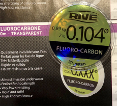 RIVE Fluorocarbon Schnur 30m Spule 0.07mm bis 0.25mm