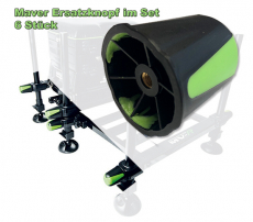 Maver Ersatzknopf FEMALE HANDWHEEL (Black/Green, L512) - 6 Stück