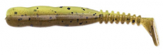 REINS 3" Rockvibe Shad - Green Pumpkin / Chartreuse, 10 Stück, (UV-Aktiv)