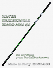 Maver Kescherstab ICARO ARM 4.00m, 264 Gramm, Made by Reglass