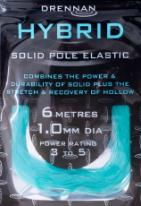 DRENNAN HYBRID ELASTIC 6m, 1.0 - 2.4mm Gummizug für Kopfrute, Neuheit 2024