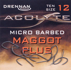 Drennan Acolyte Maggot Plus Haken gebunden, Fluorocarbon, 30cm, 8 Stück