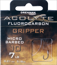 Drennan Acolyte Gripper Haken gebunden, Fluorocarbon, 50cm, 8 Stück