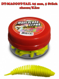Dunaev Trout Bait Maggot Tail Forellenköder 65mm, gelb, Käseduft