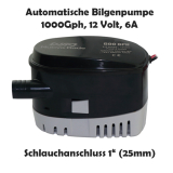Automatische Bilgenpumpe 1000Gph 12V 6A