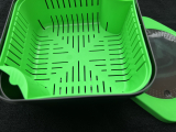 Pellet Köderdose mit Siebeinsatz und Deckel für Pellets und Caster im Sensas-Maver-Look