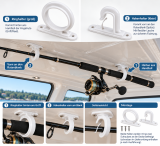 Nuova Rade Angelrutenhalter Ring-Set fГјrs AngelbootвЂ“ WeiГџ