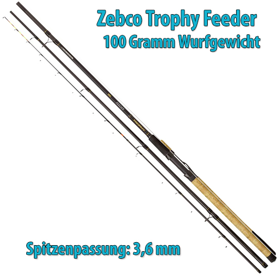 3,30m Zebco Trophy Feeder 100g