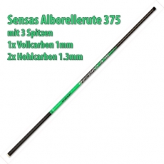 Sensas Speedfischrute Alborella Record 375, 3m bis 6m, 3 Spitzen, Modell 2022