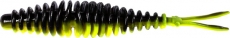 Magic Trout T-Worm V-Tail neon gelb / schwarz Käse, 1.5Gramm 6.5cm, 6 Stück